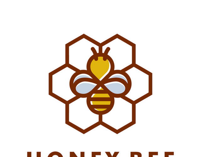 公司标识设计蜜蜂蜂巢LOGO