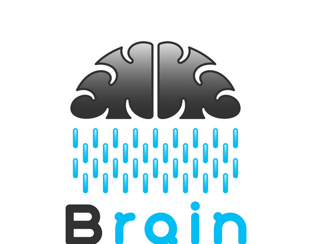 公司标识设计创意大脑雨滴LOGO