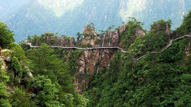 旅游清新杭州大明山地质公园背景图片