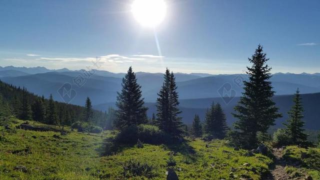 山景 落基山 圣十字支架 14ER 山 景观 洛基 自然