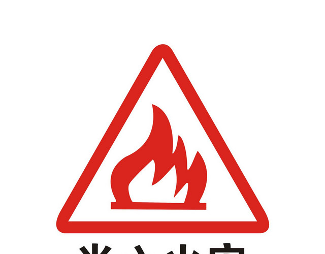 火灾安全标识当心火灾标志
