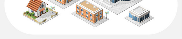 酒店建筑城市生活大厦都市高层公寓矢量图