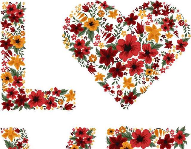 母亲节花朵LOVE温馨祝福贺卡PNG素材