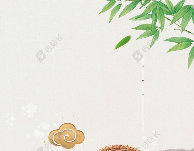 古风白绿风景茶具绿茶新茶春茶上市海报背景