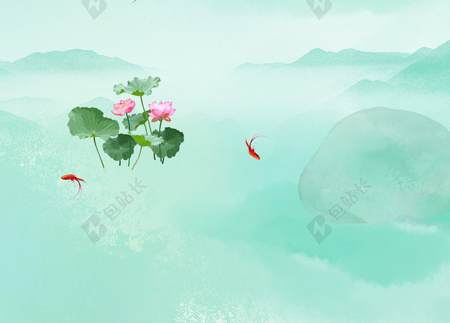小清新一个时尚的春分二十四节气传统节日背景模版