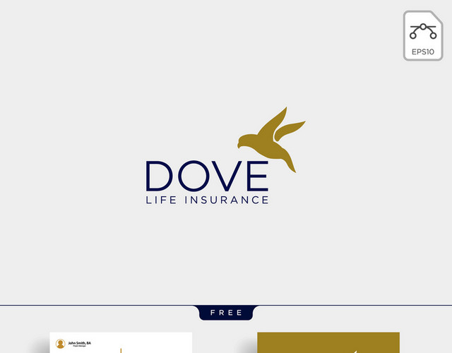 DOVE正反面名片公司标识设计