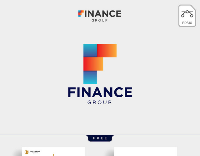 FINANCE正反面名片公司标识设计