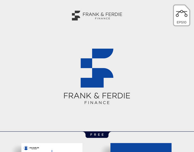 FRANKFERDIE正反面名片公司标识设计
