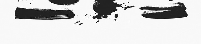 画笔黑色艺术字笔刷水彩喷绘矢量素材
