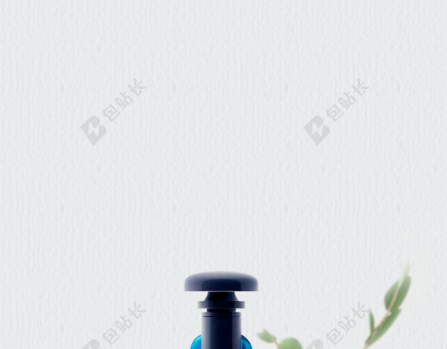 一个蓝色的美容化妆品美容广告白色背景海报