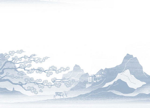 清明节气踏青景色远山PNG素材