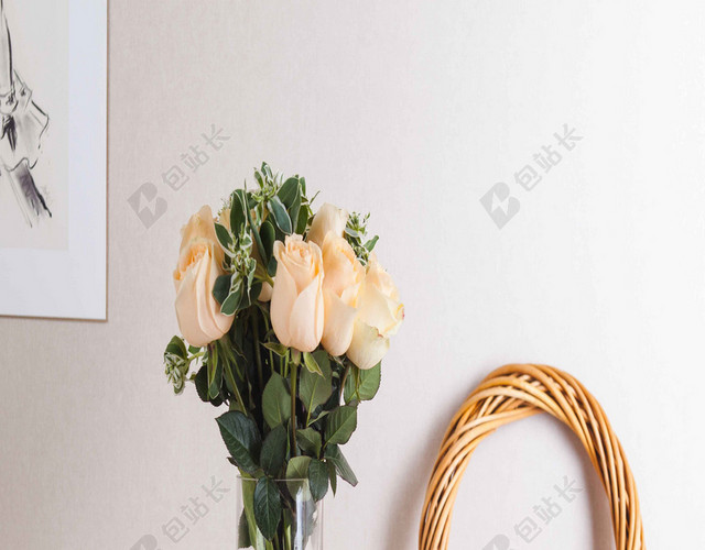 花瓶茶杯早安梦想海报背景物品