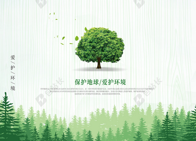 地球日公益环保海报背景