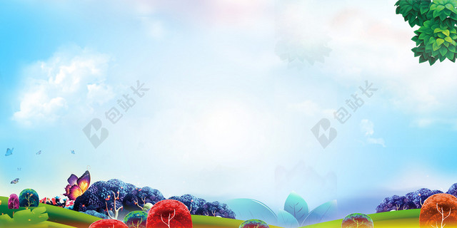 清明节文明祭扫展板背景