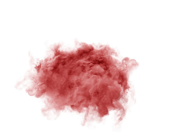 红色彩色喷墨粉末烟雾喷溅