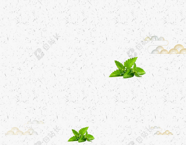 绿叶鲜花用具古风中医养生足疗海报背景