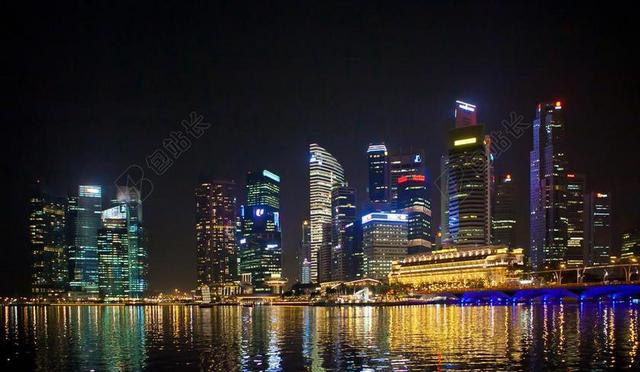唯美新加坡夜景背景图片
