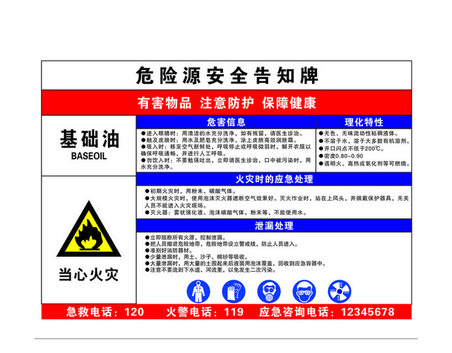 职业危害告知卡危险源安全告知牌