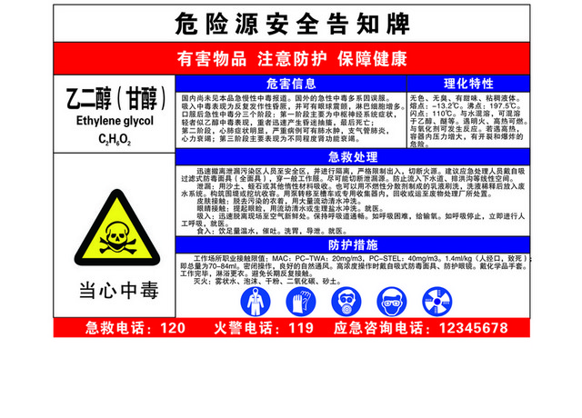职业危害告知卡危险源安全告知牌