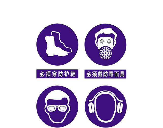 安全标志佩戴防护眼镜注意安全标志牌