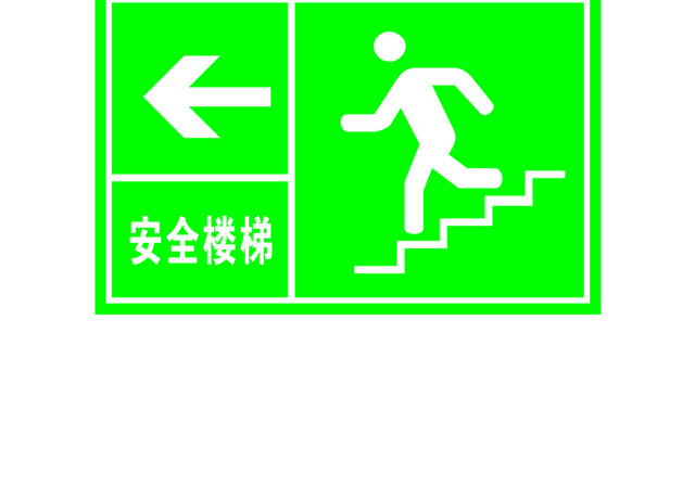 安全标志安全楼梯通道标志