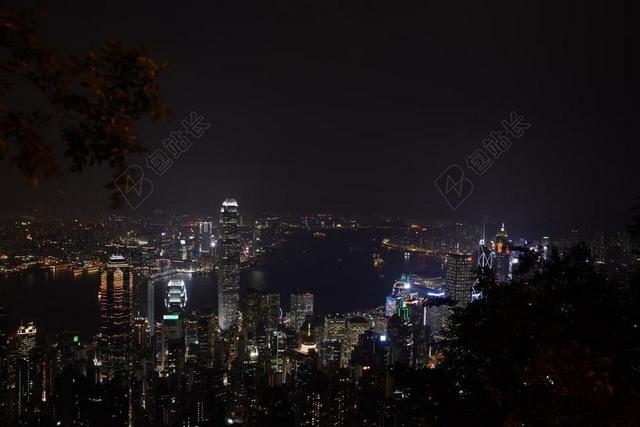 唯美香港夜景背景图片