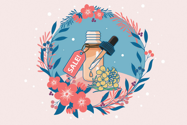 香香的香薰精油插画PNG素材
