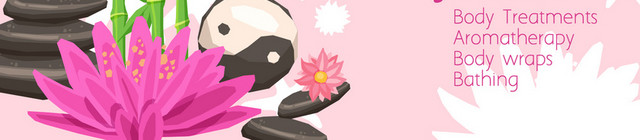 美脚花朵美容养生SPA水疗矢量图