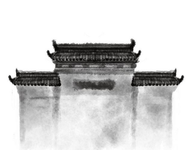 黑色水墨透明底素材