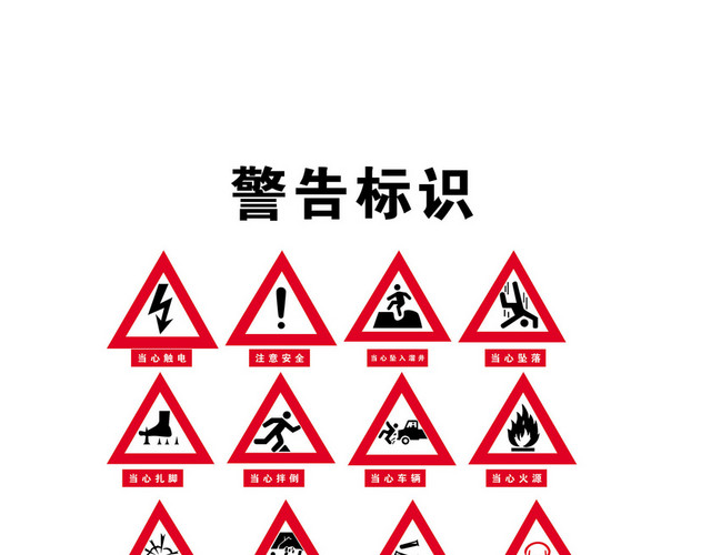安全标志警告标识标志牌