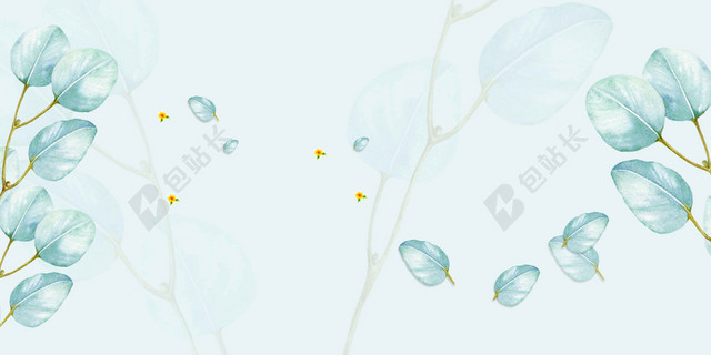 蓝白花朵花瓣防晒霜护肤品化妆品活动促销海报背景