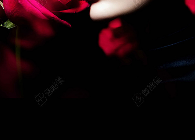 黑红投影人物彩妆化妆品活动促销海报背景