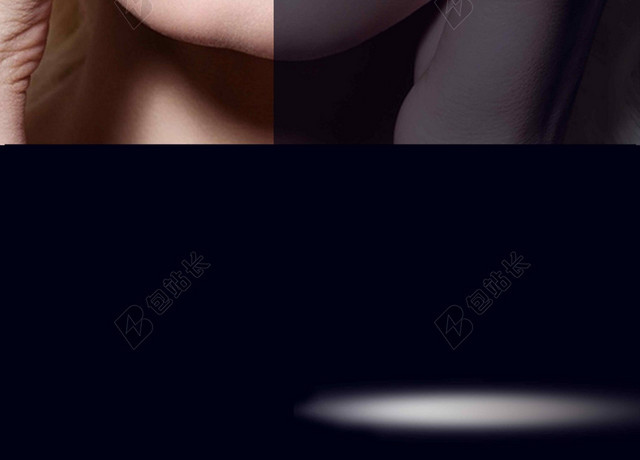 黑色人物双影彩妆化妆品活动促销海报背景