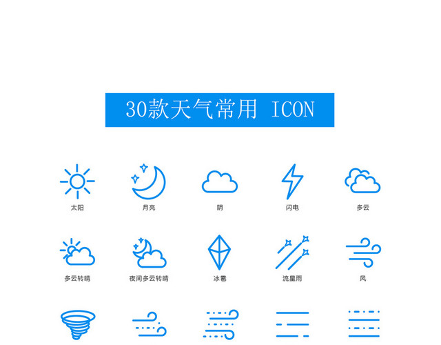 标志标识天气常用标志大全