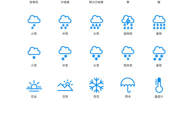 标志标识天气常用标志大全