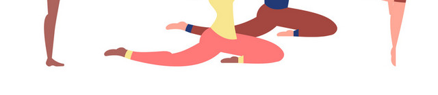 情侣瑜伽运动健身矢量图