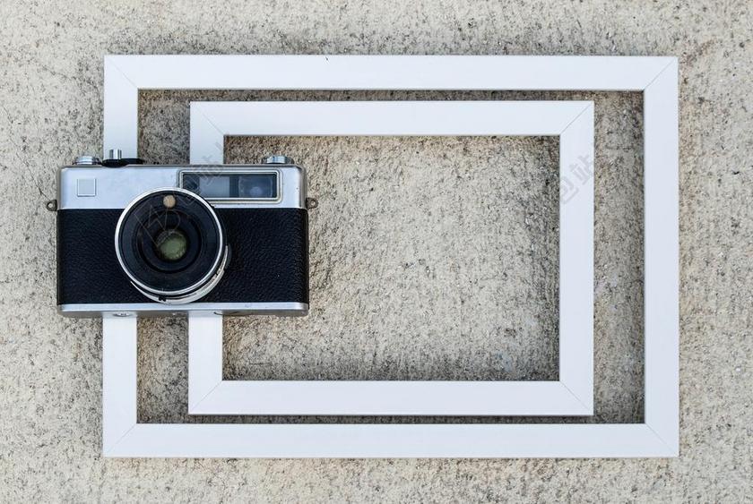 广告复古老式胶片相机宣传背景图片