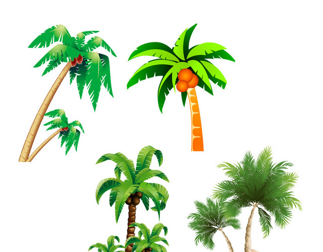 植树节植物卡通椰子树果实PNG素材