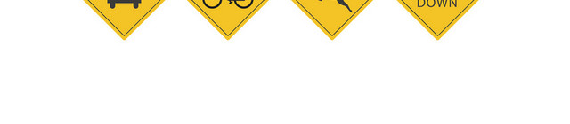行人摩托车双向行驶交通道路标识牌