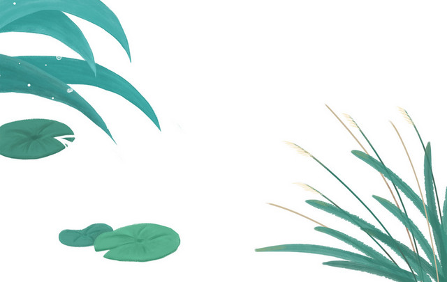 节气白露植物卡通PNG古风素材