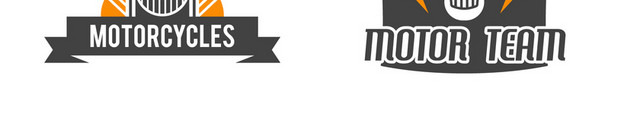 灰橙方向盘卡通汽车标识
