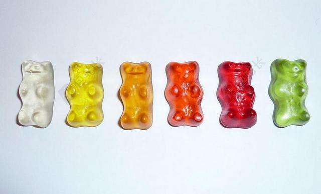 餐饮时尚色彩斑斓的熊仔软糖背景图片