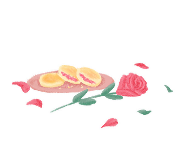 云南鲜花饼卡通PNG素材