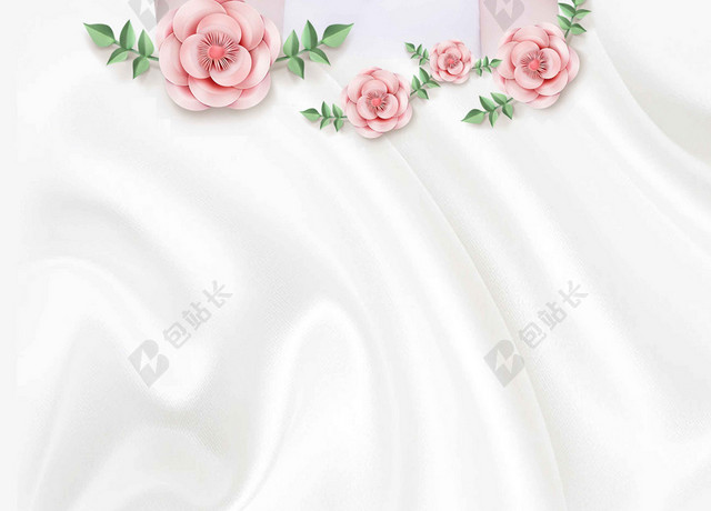 白色花朵人物祛斑美容美发养生海报背景
