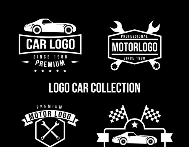白色工具旗LOGO汽车标识标志
