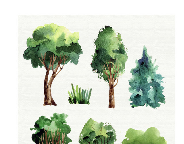 绿色参天大树风大自然植物PNG素材
