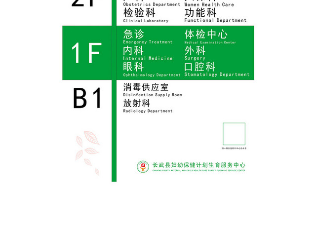 医院标识牌楼层索引标志牌