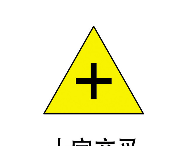 交通标识十字交叉标志牌