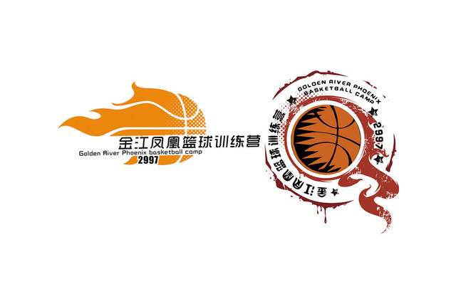 标志标识篮球训练营标志牌