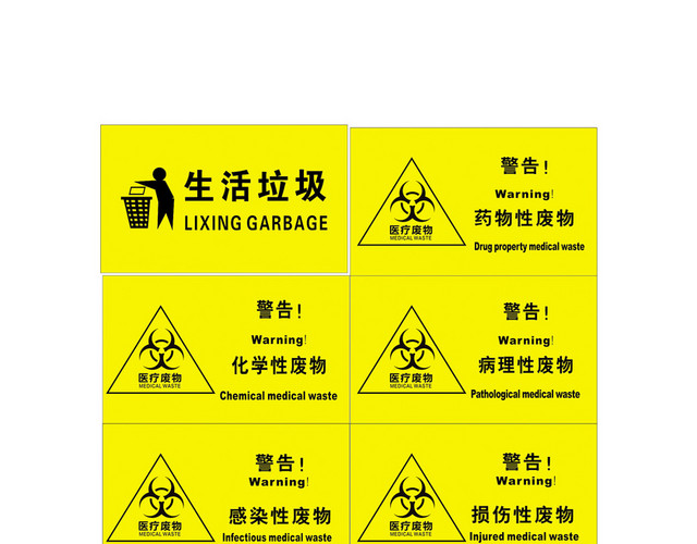 医疗标识牌化学性废物标志牌